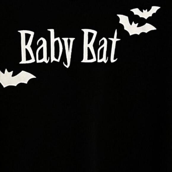 Goth Dolls Kill Black and white baby bat crop top Size small NEW - Picture 2 of 3